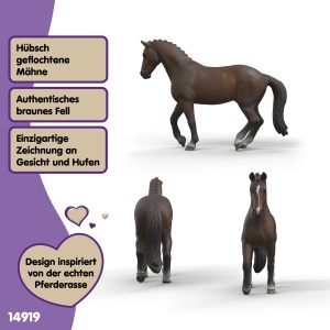 Figurina cal Schleich KWPN Wallach 14 x 4 x 11 cm, culoare maro - Img 3