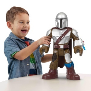 Figurina de actiune Fisher-Price The Mandalorian, 42 cm, cu capa si proiectile