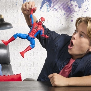 Figurina de Actiune Spider-Man Titan, Hasbro, 30 cm, Culoare Rosie-Albastra - Img 5