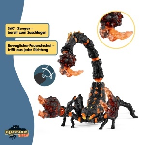 Figurina de colectie Schleich Lavaskorpion 70142, 21 x 14 x 14 cm, pentru copii de la 7 ani - Img 4