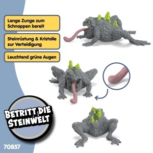 Figurina de joc Schleich ELDRADOR Stein-Krote 70857, 14 x 8 x 5 cm, design detaliat - Img 3