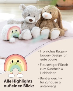Figurina de plus NICI Nibsi 28cm - multicolor - design prietenos pentru copii si adulti - Img 4