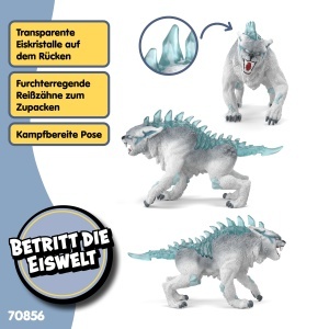 Figurina Eisluchs Schleich 70856, 16 x 6 x 9 cm, Gletscherblau si Schneewei - Img 3