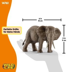 Figurina Elefant African Schleich 14761 8 x 15 x 9 cm Detaliu Realist - Img 5