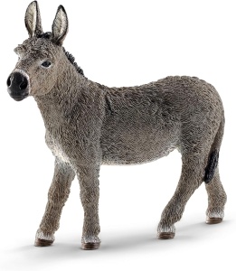 Figurina Esel Schleich Farm World 4 x 9 x 10 cm, detaliu realist