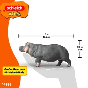 Figurina Flusspferd Schleich 14938 13 x 5 x 6 cm pentru copii de la 3 ani - Img 5