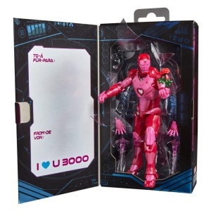Figurina Iron Man I Love You 3000, Marvel Legends, 15 cm, design roz - Img 7