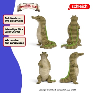 Figurina Krokodil Rick Schleich 5 x 9 x 6 cm Design Detaliat - Img 4