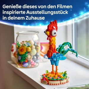 Figurina LEGO Disney Vaiana 2 Heihei - 566 piese, cu cap rotativ, aripi si stand - Img 8