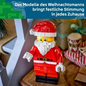 Figurina LEGO Mos Craciun 40820, 27 cm, 761 piese, decoratiune festiva - Img 5