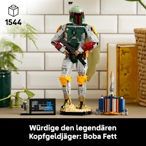 Figurina LEGO Star Wars Boba Fett 75455 - cu Helm, Blaster si Detalii Autentice - Img 2