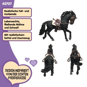 Figurina Pura Raza Espanola Schleich cu Sattel si Zaumzeug, Detaliata, pentru Copii - Img 4