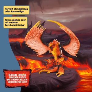 Figurina Schleich ELDRADOR Feueradler 42511, 17 x 13 x 13 cm, cu aripi mobile - Img 8