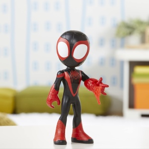 Figurina Spider-Man Miles Morales, 22,5 cm, Jucarie pentru copii, Culoare RosuAlbastru - Img 4