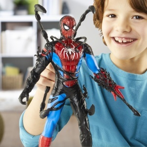 Figurina Spider-Man Venomizat Marvel, 27 cm, cu 6 accesorii, negru - Img 8