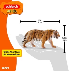 Figurina Tiger Schleich WILD Life 14729, 3 x 13 x 6 cm, Detaliu Realist - Img 4