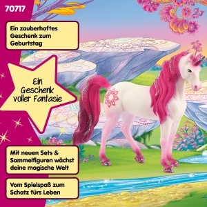 Figurina Unicorn Mandala Schleich BAYALA 14x3x11 cm, Detalii Argintii, Mane Fucsia - Img 6