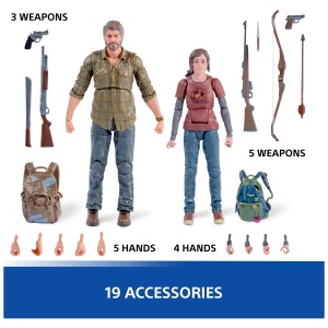 Figurine Action PlayStation Joel si Ellie, 15.2 cm, 19 accesorii - Img 5