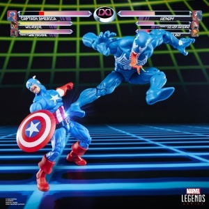Figurine de Actiune Marvel Legends Captain America si Venom, 15 cm, Albastru - Img 6