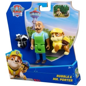 Figurine Paw Patrol Rubble si Mr. Porter, 3 figurine, design autentic, pentru copii 3 - Img 8