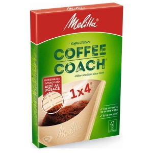 Filtre cafea Melitta Coffee Coach 1x4 Naturale 40 bucati - Img 2