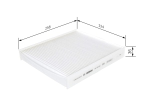 Filtru de interior Bosch M5002 - pentru aer curat, 224x35x258 mm - Img 2