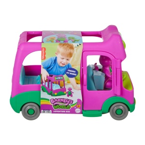 Fisher-Price Autobuz de Jucarie Barney HYG95 pentru Copii de peste 3 Ani Multicolor Figurina Inclusa - Img 7