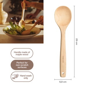 Fiskars Folken Lingura de lemn 29 cm FSC Ahorn Ergonomica - Img 2