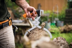 Fiskars WoodXpert 1003625 Cleste pentru Manipularea Lemnului NegruPortocaliu - Img 3