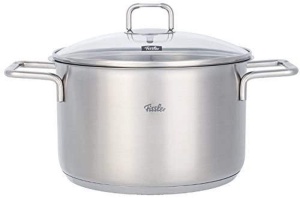 Fissler 081-110-24-000/0 Hamburg Cratita cu capac din sticla inductie, gaz, electrica, sticla-ceramica, otel inoxidabil, 24 cm