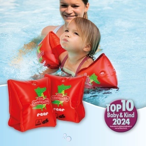Flotare pentru copii reer myswimbuddy, 11-30 kg, material moale, culoare rosie - Img 5