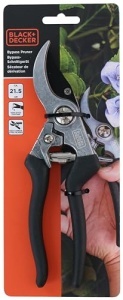 Foarfeca de gradina BLACKDECKER Bypass 215 cm lame din otel maner ergonomic negru - Img 4