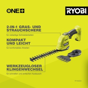 Foarfeca electrica Ryobi RY18GSA-0, 18 V, lama 12 cm, lama pentru arbusti 20 cm - Img 2