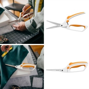 Foarfeca Fiskars Easy Action Softgrip 26 cm Lame din Otel Inoxidabil AlbPortocaliu - Img 3