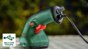 Foarfece Bosch EasyShear (baterie integrata de 3,6 V, durata de viata a bateriei: 40 min, lungimea lamei: 12 cm (arbust) / 8 cm (iarba), intr-o cutie) - Img 4