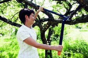 Foarfece de taiere cu angrenaj de bypass Fiskars PowerGear II pentru lemn proaspat, acoperit antiaderent, otel de precizie calit, lungime: 70 cm, negru/portocaliu, L78, 1000584 - Img 8