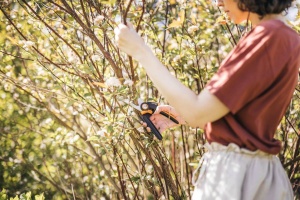 Foarfece de taiere Fiskars Bypass M, seria X PowerGear, P921, cu maner de rulare, pentru ramuri si crengute proaspete, acoperite antiaderente, lame din otel inoxidabil, lungime: 20,1 cm, negru/portocaliu, 1057173 - Img 3