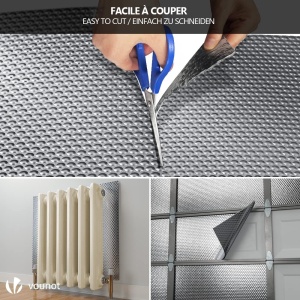 Folie izolatoare VOUNOT 20m x 122cm x 3.2mm, aluminiu, rezistenta la apa - Img 6