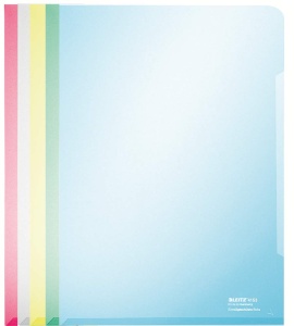 Folie protectie documente Leitz 4153-00-99, A4, PVC, 100 bucati, colorat