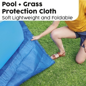 Folie protectie piscina Bestway 335 x 335 cm albastra din polietilena - Img 3