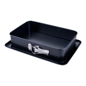 Forma de copt dreptunghiulara Zenker 28 x 18 cm, PFAS-free, cu model in forma de inima