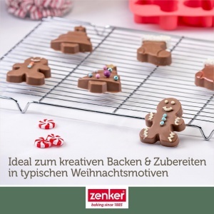 Forma de copt pentru mini prajituri Zenker The Christmas Candy Shop, 6 forme, silicon, 26 x 17 x 3 cm - Img 6