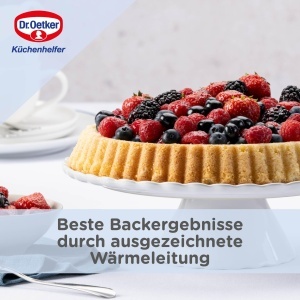 Forma de copt pentru torturi Dr. Oetker 28 cm Emaille, culoare albastra, rezistenta la zgarieturi - Img 4