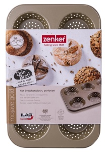 Forma de copt Zenker 6er Brotchenblech Antiaderenta Perforata Aurie - Img 3