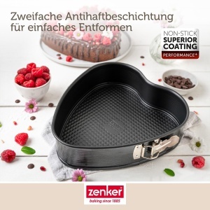 Forma de copt Zenker Herzspringform Perfect Black negru antiaderenta 27 x 25 cm - Img 7