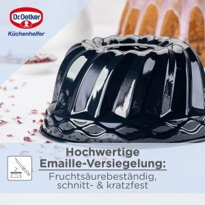Forma de Guglhupf Dr. Oetker 24 cm Emaille, Antiadherent, Albastru - Img 3