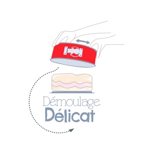 Forma pentru savarine Tefal Delibake 1642814 27 cm Carbon Red cu sistem de deschidere - Img 4