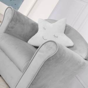 Fotoliu pentru copii roba Lil Sofa, culoare gri, cu brate, confortabil - Img 5
