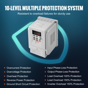 Frecventometru VEVOR AT1-2200X 22kW 10A Control Viteza Motor 3 Faze - Img 4