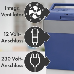 Frigider auto Clatronic KB 3714, capacitate 28L, 12V230V, culoare albastra - Img 6